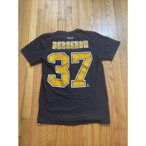 BOSTON BRUINS PATRICE BERGERON JERSEY SHIRT Size MEDIUM NHL Hockey REEBOK- BLACK